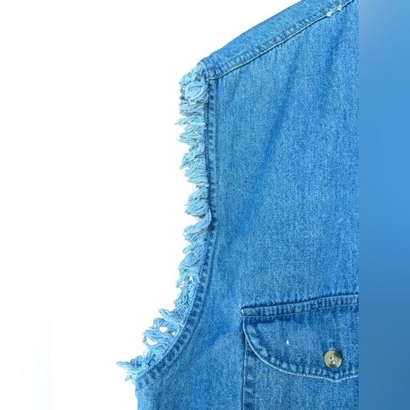 Vintage Y2K Sturgis Biker Denim Button Sleeveless Men’s Shirt Motorcycle Grunge - Picture 5 of 7